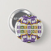 曼荼羅、調和、ひげぜんまいの宝石 缶バッジ (正面&裏面)