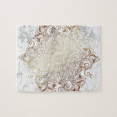 曼荼羅-金ゴールド及び大理石 ジグソーパズル (横)