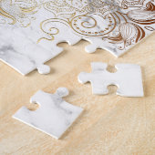 曼荼羅-金ゴールド及び大理石 ジグソーパズル (側面)