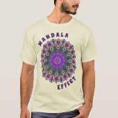 曼荼羅 12 淡紫桃粉緑 - Tシャツ (正面)