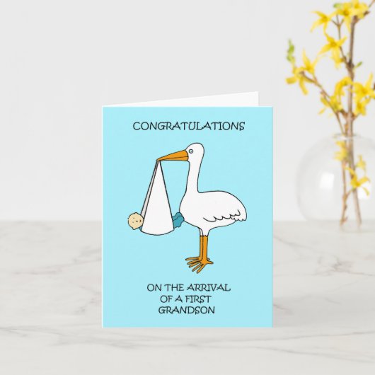 曾孫の誕生おめでとう カード (黄色い花)