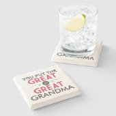 曾祖母に素晴らしいの置きました ストーンコースター (横)