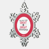 曾祖母に素晴らしいの置きました スノーフレークピューターオーナメント (右)