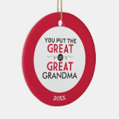 曾祖母に素晴らしいの置きました セラミックオーナメント (右)
