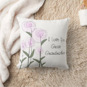 曾祖母のピンクのバラの芸術の枕 クッション (ブランケット)