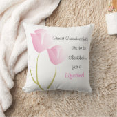 曾祖母の枕ピンクのチューリップ クッション (ブランケット)