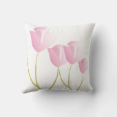 曾祖母の枕ピンクのチューリップ クッション (裏面)