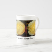 曾祖母の骨灰磁器のマグ ボーンチャイナマグカップ (正面右)