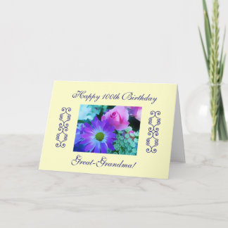 曾祖母の100th誕生日 カード