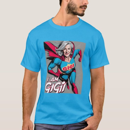 曾祖母はすごいスーパーヒーロー gigi tシャツ (正面)