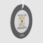 曾祖父に素晴らしいの置きました オーナメント (正面)