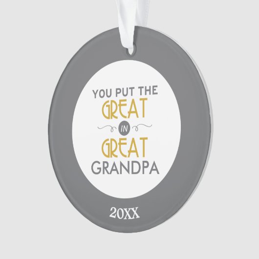 曾祖父に素晴らしいの置きました オーナメント (正面)