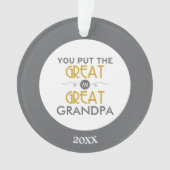曾祖父に素晴らしいの置きました オーナメント (正面)