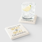 曾祖父に素晴らしいの置きました ストーンコースター (横)