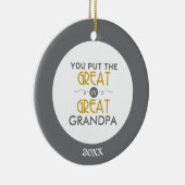 曾祖父に素晴らしいの置きました セラミックオーナメント (右)