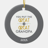 曾祖父に素晴らしいの置きました セラミックオーナメント (正面)
