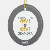 曾祖父に素晴らしいの置きました セラミックオーナメント (左)