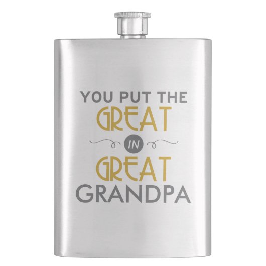 曾祖父に素晴らしいの置きました フラスク (正面)