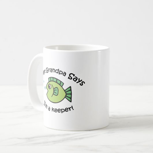 曾祖父は私が看守であることを言います コーヒーマグカップ (正面左)