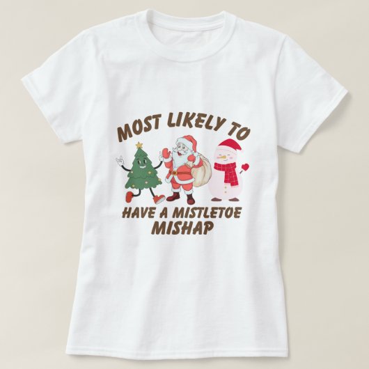 '最おもしろいも可能性が高い'クリスマス – 家族のマッチング Tシャツ (デザイン正面)