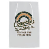 最おもしろいも可能性の高い同僚の贈り物: パーソナライズされた ミディアムペーパーバッグ (正面)