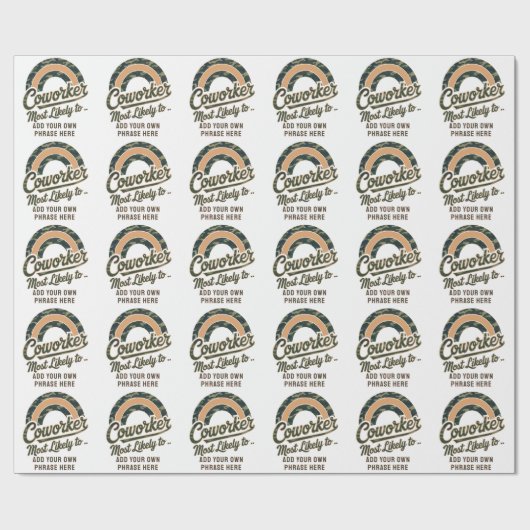 最おもしろいも可能性の高い同僚の贈り物： パーソナライズされた ラッピングペーパー (フラット)