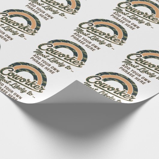 最おもしろいも可能性の高い同僚の贈り物： パーソナライズされた ラッピングペーパー (角)