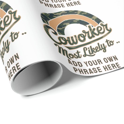 最おもしろいも可能性の高い同僚の贈り物： パーソナライズされた ラッピングペーパー (ロールコーナー)