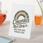 最おもしろいも可能性の高い同僚の贈り物: パーソナライズされた 台座サイン (インサイチュ)