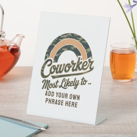 最おもしろいも可能性の高い同僚の贈り物： パーソナライズされた 台座サイン (インサイチュ)