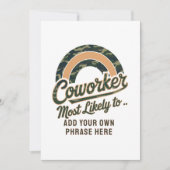 最おもしろいも可能性の高い同僚の贈り物： パーソナライズされた 招待状 (正面)