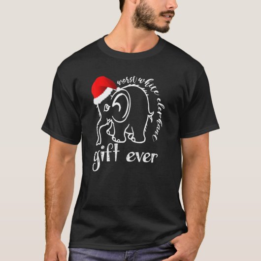 最おもしろい最高の悪のホワイトエレファントクリスマスクリスマス Tシャツ (正面)