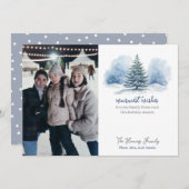 最もあたたかな願い 雪に覆われた常緑樹 シーズンカード (正面/裏面)