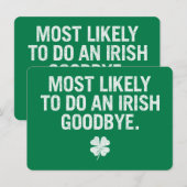 最もありそうなアイルランド人の別れ方 招待状 (正面/裏面)