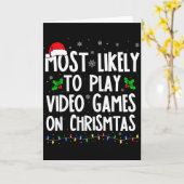 最もありそうなクリスマスにビデオゲームをプレイする カード (黄色い花)