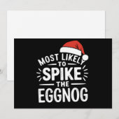 最もありそうなクリスマスエッグノッグにスパイクを入れる シーズンカード (正面/裏面)