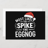 最もありそうなクリスマスプレゼント eggnogにスパイクを入れる シーズンカード (正面/裏面)