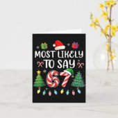 最もありそうなセリフ 67 ミーム 六 七 サンタ クリスマス カード (黄色い花)