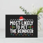最もありそうな、トナカイに触れるクリスマス休暇 招待状 (スタンド正面)