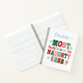 最もいたずらっ子に認定 カスタム名前 ノートブック (内部)