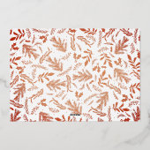 最もおめでたいクリスマスの願い 4枚の写真 ボタニカル フラワーデザイン 箔シーズンカード (裏面)