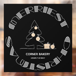 最もおめでたいクリスマス ブラック＆ホワイト ウィンドウサイン