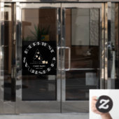 最もおめでたいクリスマス ブラック＆ホワイト ウィンドウサイン (オフィスドア)