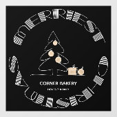 最もおめでたいクリスマス ブラック＆ホワイト ウィンドウサイン (シート)