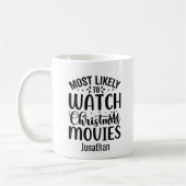 最もおもしろい可能性の高いクリスマス映画を見る コーヒーマグカップ (左)