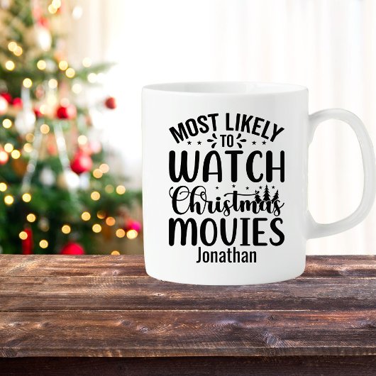 最もおもしろい可能性の高いクリスマス映画を見る コーヒーマグカップ