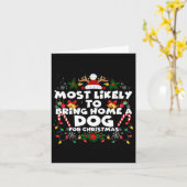 最もおもしろい好きな犬を連れてくるクリスマス カード (黄色い花)