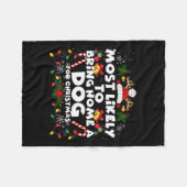 最もおもしろい好きな犬を連れてくるクリスマス フリースブランケット (正面(横))