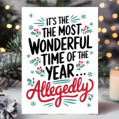 最もおもしろい素晴らしい時間の申し立てはクリスマス シーズンカード