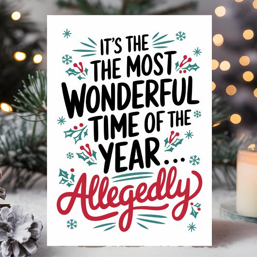 最もおもしろい素晴らしい時間の申し立てはクリスマス シーズンカード